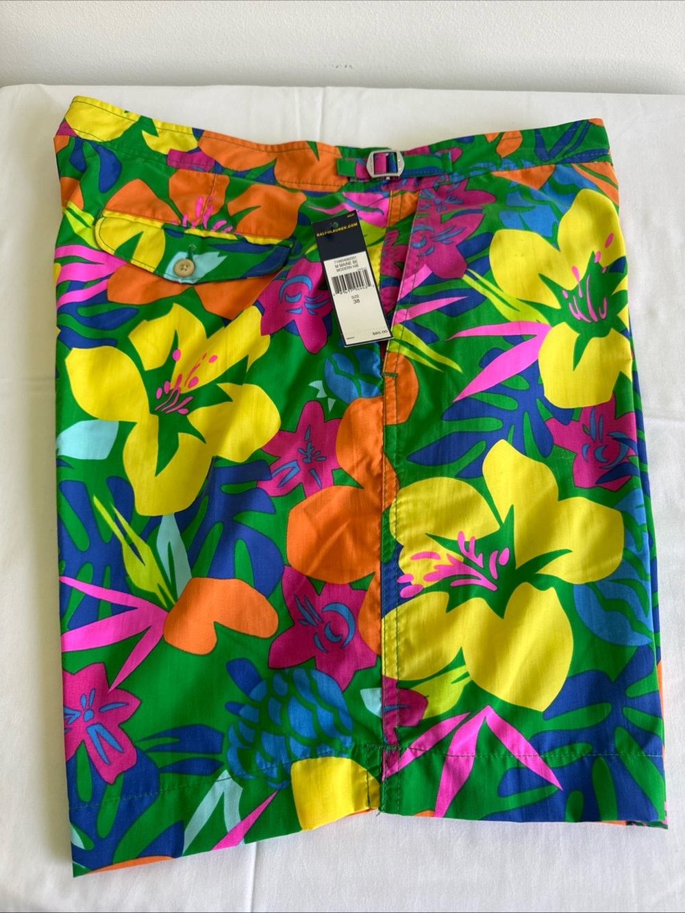 Polo Ralph Lauren Maine II Floral Swim Trunks Board Shorts Men’s Size 38 NWT